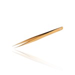 Lange Isolierpinzette gold